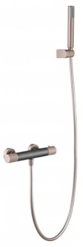 Grifo de ducha termostático gris mate y champagne Line Imex BTD038-5GC