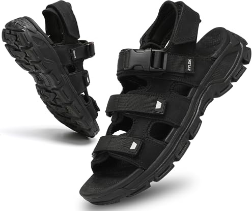 ZYLDK Sandales Hommes Marche Randonnée Été Ouvert Chaussures Sport Plage | Sandales de marche respirantes, semelle épaisse antidérapante pour randonnée
