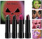 4Colors Matte Liquid Lippenstift Set, Schwarz Grün Burgunder Rose Halloween Make-up, High Impact Langlebiges Vivid Vampire Matte Lippenstift Set