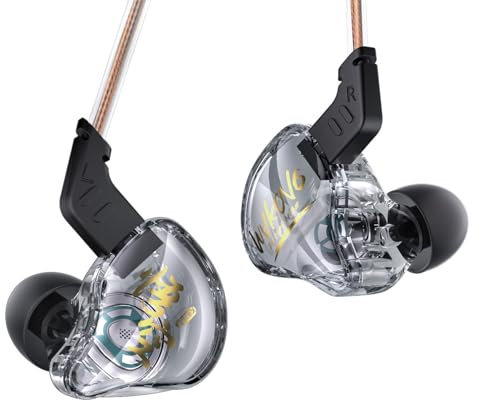 Yinyoo KBEAR MONKIE K01 Écouteurs de Jeu Intra Auriculaires Casque Filaire 10mm/102dB Son HiFi Léger 39g Compatible PS5/Xbox/Switch/PC/iPhone