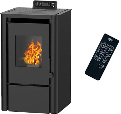 Estufa de pellets de aire Anita 7,6 kW Negro Sannover
