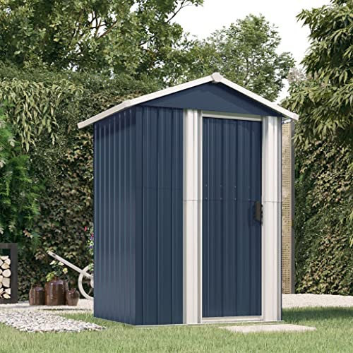 Willood Cobertizo de Jardín Cabaña Troncos Armario Herramientas Almacenamiento Exterior Patio Aire Libre Acero Galvanizado Verde 180,5x97x209,5cm
