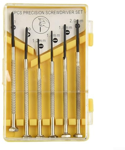 Set di 6 cacciaviti di precisione per piccole riparazioni di orologi, gioielli, occhiali ed elettronica