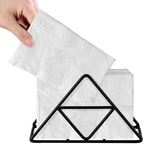 Porta Del - Festeggia La Porta Del | Distributore Di Asciugamani Carta Per Tavolo - Distributore Di Metallo Nero Per Tavolo Esterno Con Banco Bagno Da Bagno Cucina