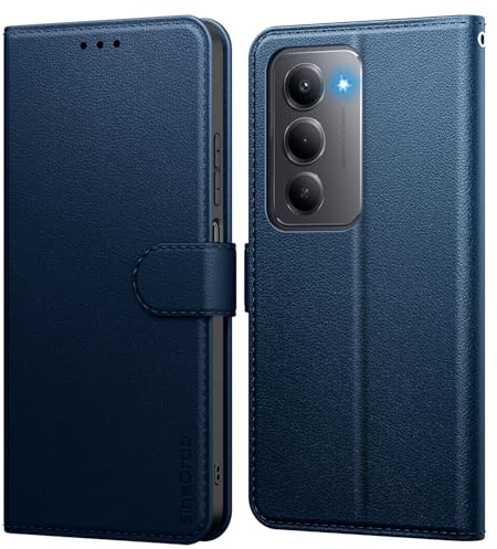 SineOrdo Coque pour Xiaomi Redmi 15 4G / 5G Étui Protection à Rabat, [Pochette de Portefeuille] Antichoc Clapet Housse en Cuir Case Bleu