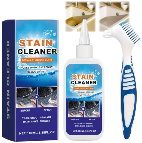 100ML Stain Cleaner, Household Stain Removing Gel, Deep Clean Mold Remover 2025 Upgrade, Washing Machine Cleaners, Multi-Purpose Cleaner for Grout, Tiles, Bathroom, Kitchen Sink & Appliances