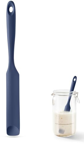 U-Taste Burkspatel, Liten Silikonspatel, Skedformad Spets (Midnight Blue) | Robust Kärna för att Blanda, Skrapa och Breda Surdegsstarter, Jordnötssmör, Sylt och Grädde