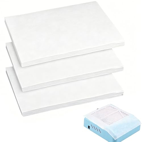 300Sheets Nail Dust Collector Sheets Paper Nail Dust Filters for Nail Salon