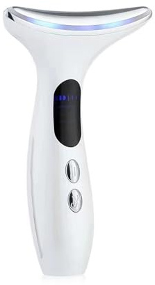 Face Massager,Anti-Wrinkle Face Device,Portable Skin Tightening Beauty Toning Device with 45 ±5°C Heat and 4 Massage Modes for SkinTightening & Neck Lifting EMS Face Toning Firming (White)