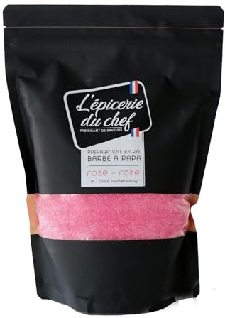 Epicerie du Chef Préparation Sucrée Rose pour Barbe à Papa - Sucre Barbe à Papa - 1,04 kg - EDC8738,Rose