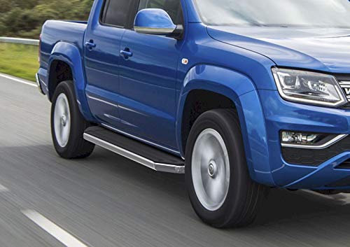 J&J AUTOMOTIVE | Premium Rival Trittbretter, Einstiegsleisten mit Abe Passend Für Amarok 2016-2022 OEM Produkt, 1 Set Trittbretter (L+R), Alu/Silber