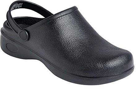Nisbets Essentials Chefs Clog, Black, Size 38/39 - Professional Chef Shoes, Waterproof, Wipeable, Back Strap B979-3839