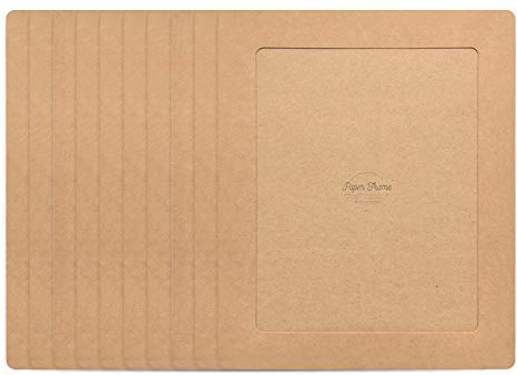 Monolike Paper Photo Frames 8x10 Inch Kraft 10 Pack - Fits 8x10 Pictures