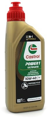 LUBRIALPHA - Olio Motore per Moto e Scooter | Power 1 Ultimate 4T 10W40 | Sintetico per Alte Prestazioni | Con Portachiavi Cavatappi | Conf. 4x1L | Compatibile 10W60, 5W30