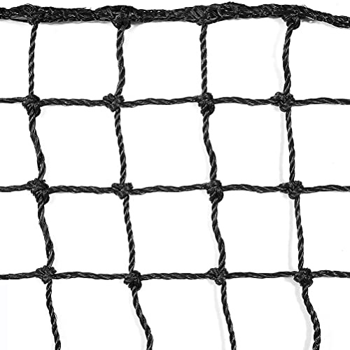 Aoneky Fotboll Backstop Nät - 3x3/6/9 m, #42 HDPE, Barriärnät för Sport | Färg Svart, Maska 10×10 cm, Stoppa Bollen Nät för Fotboll Basket, Multifunktionellt Skyddsnät för Utomhus Bakgård Trädgård