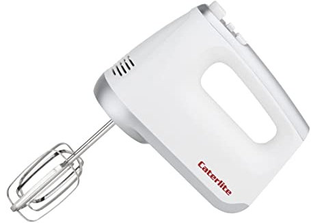 Caterlite 400W Electric Hand Mixer, White, 6 Speed, Hand Mixer for Baking, Electric Whisk | BW002
