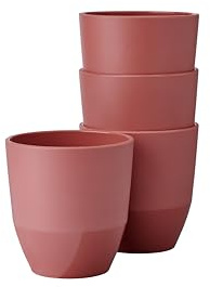 Mepal - Bicchiere 4 Pezzi Silueta - Tazza per tè e caffè - Lavabile in lavastoviglie e microonde - Stoviglie - 200 ml - Vivid mauve