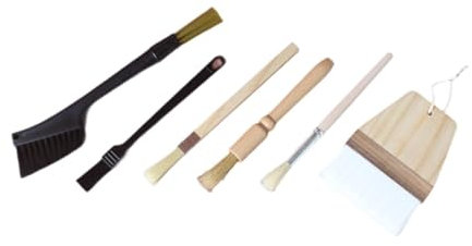 JISADER Kit de cepillos para café expreso profesional de 6 piezas, juego de cepillos para café