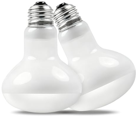 Houbobo 2 Pack Reptile Heat Lamp Bulbs, 100W Heat Lamp Bulbs for Reptiles