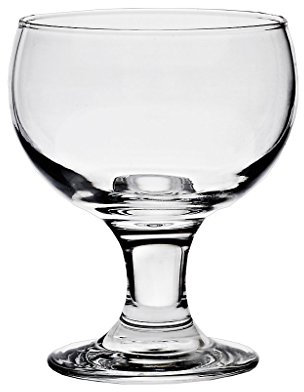 CRISTALICA Eisschale Dessertschale Eisbecher Glas Palm Transparent 350 ml Gelato Vero