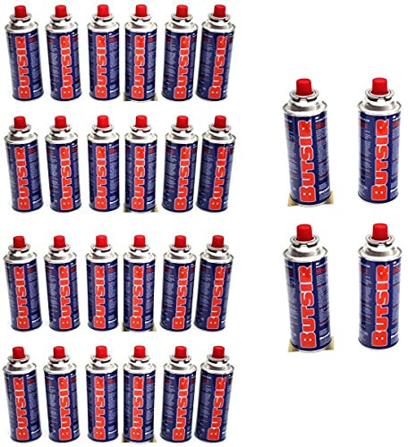 BUTSIR - Cartuchos de recarga de gas, 227 g – Paquete de 28 cartuchos de gas