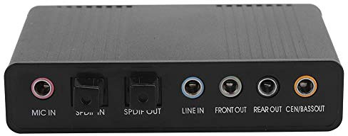 5.1 USB-ljudkort – externt ljudkort för bärbar dator med SPDIF digitalt ljud – ljudkort för PC