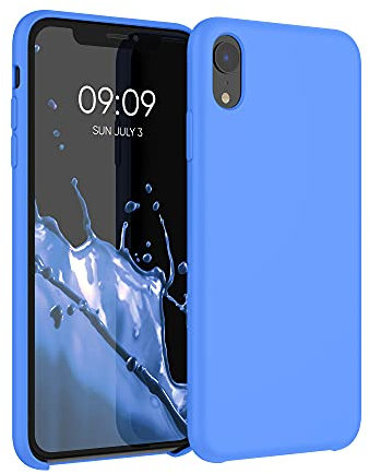 kwmobile Hülle kompatibel mit Apple iPhone XR Hülle - Silikon Handy Case - Handyhülle weiche Oberfläche - kabelloses Laden - Sea Breeze