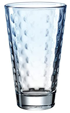 Leonardo Optic 025900 Verre à long drink, passe au lave-vaisselle, gobelet coloré en verre à jus, bleu clair 300 ml
