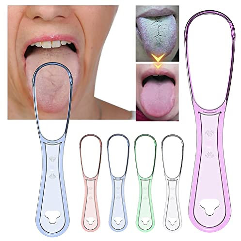 Pulitore lingua, 5 raschietti lingua, spazzola per la pulizia della lingua, raschietto per lingua per adulti e bambini, facile usare, pulitore lingua PP