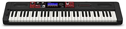 Casio Casiotone CT-S1000V Tastiera top di gamma con tasti sensibili al tocco, 900 suoni, 243 ritmi di accompagnamento, Bluetooth MIDI & Audio e sintesi vocale, nera e rossa