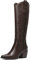 DREAM PAIRS Kniehohe Damen Westernstiefel, bequemer, klobiger Blockabsatz, spitzer Zehenbereich, seitlicher Reißverschluss, Wildleder-Slouch-Reitstiefel,Size 41,Braun/Pu,SDKB224W