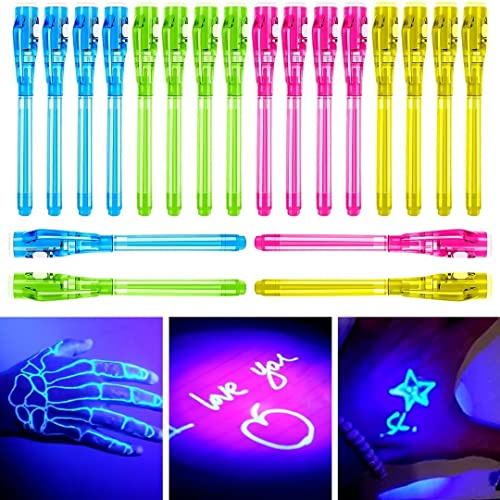 ENJOCASES 30 Pieces Invisible Ink Pen with UV Light Spy Pen Magic Marker Party Favors for Kids 8 12 Years Birthday Gifts Classroom Prizes Goodie Bags Stuffers for Kids