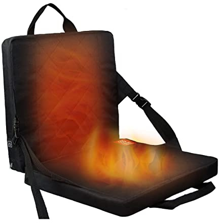 SameeHome Asientos de estadio calefactables portátiles para tribunas con respaldo para eventos deportivos, camping, viajes