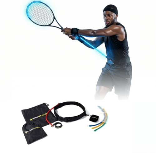 PROSTRAP-Plus Tennis Swing Trainer – Full Groundstroke Technique Tool | Wrist-to-Hip Resistance Band for Instant Feedback, Muscle Memory, Power & Spin Development