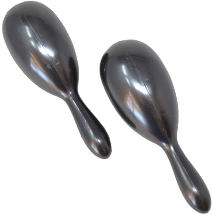MARACAS - Maracas Negras de Plástico, Maracas Ligeras, Instrumento Musical