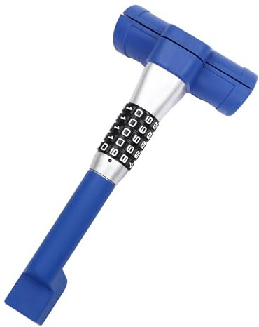 Cepo de volante para coche, antirrobo, resistente, como inmovilizador, ajustable para vehículos familiares, camiones, furgonetas, SUV, autocaravanas, todoterrenos (azul)