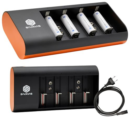 Chargeur de batterie rechargeable universel - Chargeur piles rechargeables AA et AAA - Chargeur piles rechargeables avec indicateurs LED