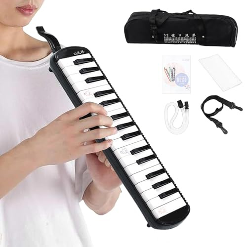 Outil mélodique pour enfants, mélodique 32 touches | Mélodique Instrument Air Clavier Piano ,Instrument harmonique à clavier à 32 touches avec sac de transport pour débutants et professionnels