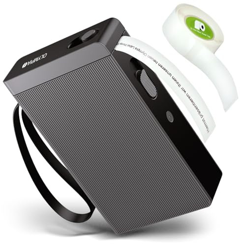 Olympia P22 Etikettendrucker Schwarz | Etikettiergerät für Home Office & Bürobedarf | Bluetooth-Thermodrucker für Küche, Büro & Hobby | Label Printer für Endlospapier | Wasserfest & Abriebfest