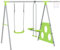 AIYAPLAY Set Altalene da Giardino 4 in 1 per Bambini 3-8 Anni con 2 Altalene, Canestro da Basket e Porta da Calcio, Altalena Doppia per Bambini, Telaio ad A in Metallo per Uso Esterno, Carico 135kg
