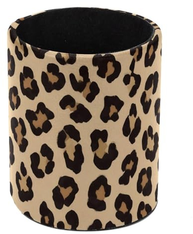 Pot à stylos en cuir pour bureau, porte-crayons, organisateur de bureau, rangement de maquillage, motif léopard animal