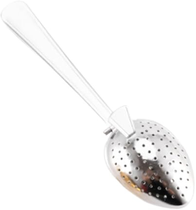 Cucchiaio per uova da tè - Colino da tè sfuso in acciaio inossidabile, diffusore di filtro intenso, accessorio per infusione durevole durevole, strumento per la preparazione del tè moderno ed