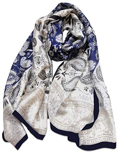 LumiSyne Echarpes En Soie à Fleurs Imprimé Mode Élégant Style Long Et Doux Châle Foulards Chaude Châle De Plage Toute La Saison