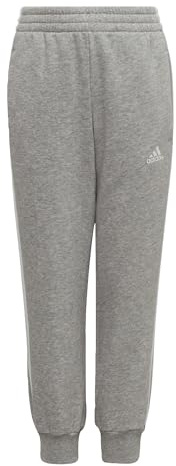 Adidas Unisex niños Essential 3-Stripes Pants, Medium Grey Heather/White, 3-4 Years