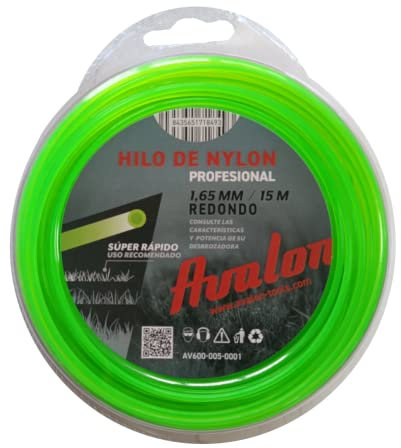 Avalon - Filo Rotondo in Nylon Universale per decespugliatore e Tosaerba (1,65 mm x 15 m)