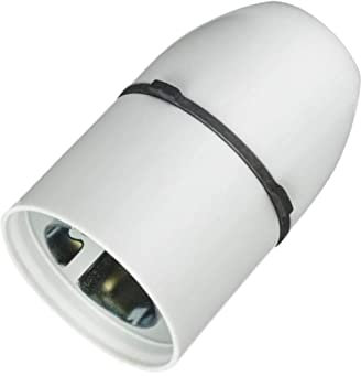 HASHK Ceiling Lamp Holder Light Bulb Socket Lamp Fitting High Temperature Resistance Ideal for Use in Confined Spaces Such As Bathrooms Bayonet Batten White (Lamp holder 1 white)