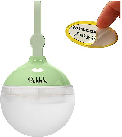 NITECORE Bubble Camping LED Laterne, 100 Lumen Hell Tragbar Leicht Stilvolle Zeltlampe Hurrikan Stromausfall Outdoor Notlicht mit Nitecore Aufkleber (Grün)
