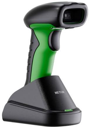 NETUM Robust Trådlös QR-kodskanner med Honeywells Area-imaging Scan Engine, Bluetooth 2D 1D Streckkodsläsare 2600mAh Fallskydd Stötsäker för Windows Mac Android iOS (NT-1900)