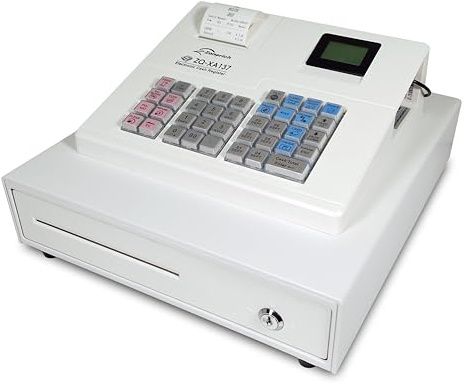 CRG XA137 Basic Cash Register Till White. Ideal for Retail. Simple to Setup and Operate.