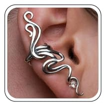 Aneneiceera Punk Ear Cuff Earrings Silver Exaggerated Cuff Wrap Earrings Vintage Ear Climber Cuff Earrings Gothic Clip on Earrings Jewelry for Women and Girls Gifts (Silver Spider)